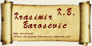 Krasimir Barošević vizit kartica